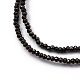 Facettierte Rondelle Glasperlen Halsketten NJEW-JN03004-09-3