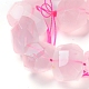 Granos naturales de abalorios de cuarzo rosa G-I283-C01-3