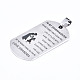 201 Stainless Steel Quote Pendants STAS-T044-231P-3