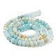 Brins de perles d'amazonite de fleurs naturelles G-J400-C09-05-3