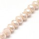 Electroplate Opaque Solid Color Crystal Glass Rondelle Beads Strands EGLA-F047A-13AB-3