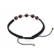 Adjustable Natural Garnet Braided Bead Bracelets BJEW-JB04599-01-2