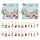 Alloy Enamel Christmas Theme Pendant Locking Stitch Markers HJEW-AB00085-1