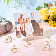 CRASPIRE 20PCS Love Heart Iron Place Card Holders Mini Golden Photo Picture Note Clip Holders for Wedding Anniversary Birthday Table Decorations ODIS-CP0001-01-5