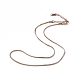 Placage ionique (ip) 304 collier de chaîne de serpent rond en acier inoxydable pour hommes femmes NJEW-K245-012D-1