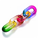 Zweifarbige transparente Acrylverbindungsringe OACR-S036-006A-N-2