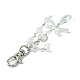 Porte-clés pendentif en plastique abs imitation perle et verre KEYC-FZ00006-3