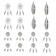 Tibetan Style Alloy Chandelier Components Links and Pendants TIBE-PH0004-47AS-1