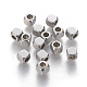 Intercalaire perles en 304 acier inoxydable, cube, couleur inoxydable, 4x4x4mm, Trou: 2mm