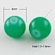 Abalorios de vidrio jade de imitación hebras X-DGLA-S076-8mm-15-1
