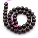 Natural Gemstone Garnet Beads Strands G-O014-10mm-01-1