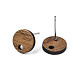 Risultati di orecchini a bottone in legno di noce X-MAK-N032-043A-2
