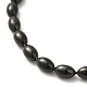 Chapado en iones (ip) 304 pulseras de cadena de bolas ovaladas de acero inoxidable para mujer BJEW-C046-01B-2