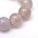 Round Natural Grey Agate Bead Strands G-R345-8mm-07-4