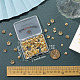 Beebeecraft 120 pièces 6 capuchons de perle en laiton et alliage de style FIND-BBC0001-50-3