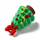 クリスマス pvc プラスチック大きなペンダント  クリスマスツリー  ライム  52.5x29mm  穴：3mm KY-C009-11-3