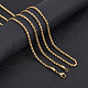 Unicraftale304ステンレス鋼ロープチェーンネックレス  カニカン付き  ゴールドカラー  23.5インチ（59.8cm）  3mm  2個/箱 NJEW-UN0001-24G-4