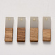 Colgantes de resina transparente y madera de nogal RESI-S358-79B-B04-1