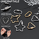 UNICRAFTALE 6pcs 3 Styles Screw Carabiner Lock Charms 2 Colors Stainless Steel Locking Keychain Carabiner Claw Clasp Heart Heart Carabiner Hook Clip Key Holder 22~35.5mm STAS-UN0040-79-5