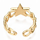 Brass Enamel Cuff Rings RJEW-N035-009-NF-4