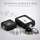 BENECREAT Alloy Small Jewelry Box Storage Case with Velvet Cushion and Clear Window OBOX-WH0007-17B-6