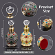Nbeads 2 pièces 2 couleurs style arabe vintage verre ouvrable parfum bouteille d'huile essentielle DIY-NB0008-51-2