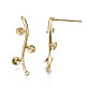 Brass Stud Earring Findings X-KK-T062-66G-A-NF-3