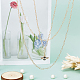 Brass Textured Paperclip Chain Necklace Making MAK-CA0001-06G-6