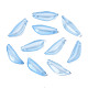 透明スプレー塗装ガラスペンダント  模造ヒスイのペンダント  葉  ライトスカイブルー  21.5x8x5mm  穴：1.2mm GGLA-S054-015E-03-1