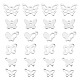 DICOSMETIC 300pcs 6 Styles 201 Stainless Steel Butterfly Charms Hollow Butterfly Charms Metal Insect Charms Tiny Butterfly Pendants for Necklace Bracelet Jewelry Making STAS-DC0002-12-1