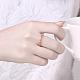 Romantic Korean Style Brass Cubic Zirconia Finger Rings for Valentine's Day RJEW-BB00556-02-5