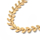 Enamel Ear of Wheat Link Chains Bracelet BJEW-P271-02G-4