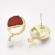 Accessoires de clous d'oreilles en alliage PALLOY-T056-128-3