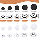 Pandahall elite 250pcs 10 estilos Botones de poliéster de 1 orificios DIY-PH0017-33-2