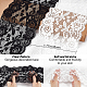 GORGECRAFT 5 Yards 2 Colors 5.7 Inch Wide Stretch Elastic Lace Ribbon Floral Rose Pattern Trim Fabric for DIY Sewing Craft Costume Hat Hair Band Tablecloth Wedding Decoration Supplies (White+Black) OCOR-GF0001-48-2