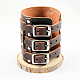 Punk Rock Style Cowhide Leather Bracelets BJEW-O088-02B-4