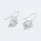 925 Sterling Silver Micro Pave Cubic Zirconia Earring Hooks STER-F043-098-3