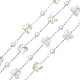 Mariposa de vidrio y cadenas de cuentas de perlas de plástico abs CHS-N003-02-01-3