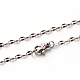 304 Stainless Steel Link Chain Necklaces STAS-M174-051P-B-1