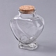 Прозрачные стеклянные бутылки в форме сердца CON-WH0072-17-1