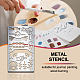 Stencil in metallo in acciaio inossidabile DIY-WH0242-267-4