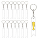 BENECREAT DIY Vertical Flag Acrylic Blank Pendant Keychain Making Kits DIY-BC0001-64A-1