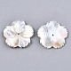 Natürliche weiße Muschel Perlmutt Muschel Perlen SSHEL-N032-18-2