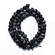 Chapelets de perles de flocon de neige en obsidienne naturelle G-G927-45-2