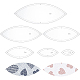 1~6-Zoll-Quiltvorlagen aus transparentem Acryl mit Pferdeauge DIY-WH0172-940-1