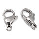 Polished 304 Stainless Steel Lobster Claw Clasps STAS-R072-39A-2