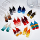 Anattasoul 10 paires 10 couleurs boucles d'oreilles pendantes en coton multicouche EJEW-AN0001-67-7