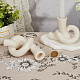 SUPERFINDINGS 2Pcs 2 Styles Ceramic Candle Holder AJEW-FH0004-10-3