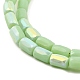 Frosted Imitation Jade Glass Beads Strands GLAA-P058-07A-08-3