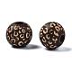 Painted Natural Wood Beads X-WOOD-T021-53A-02-4